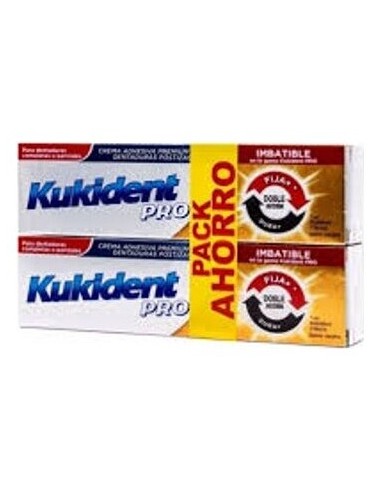 Kukident Doble Accion Proplus Duplo 2X40