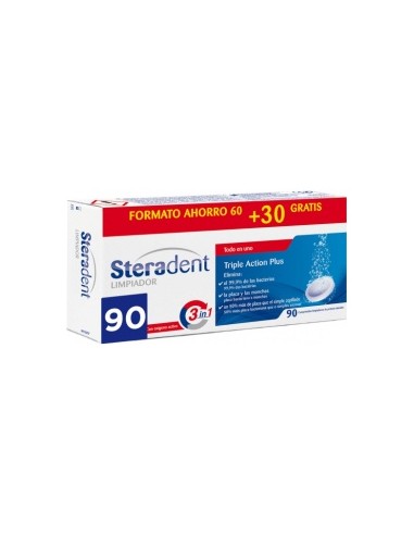 Steradent Triple Acción Plus 60Comp+30Comp