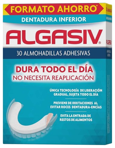 Algasiv Almohadillas Adhesivas Protesis Inferior 30Uds
