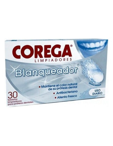 Corega® Blanqueador 30 Tabletas Efervescentes
