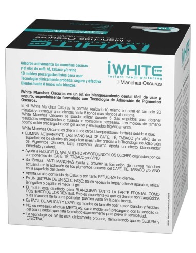 Iwhite Instant Manchas Oscuras 10 Moldes