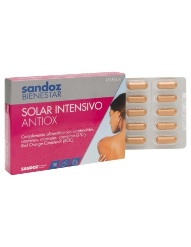 Sandoz Bienestar Solar Intensivo Antiox 30Cáps