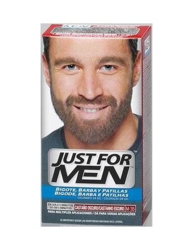 Just For Men Gel Colorante Castaño Oscuro Para Bigote Y Barba 30Ml