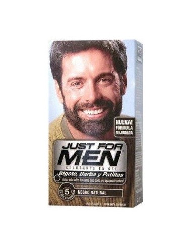 Just For Men Gel Colorante Negro Para Bigote Y Barba 30Ml