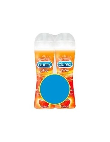 Durex Play Fresa Pleasure Gel Lubricante Hidrosoluble Intimo Duplo 2 X 50 Ml