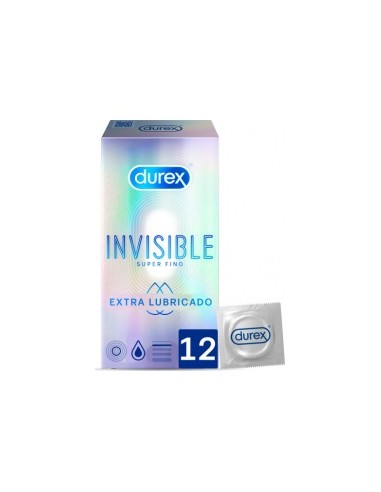 Durex® Invisible Extra Fino Extra Lubricado 12Uds
