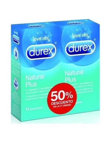 Durex Natural Plus Duplo 2 Udad. 50%
