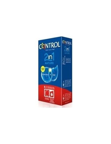 Control Nature 2 En 1 Preservativo + Gel 6U