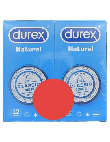 Durex Pack Preservativo Natural Duplo 2X12Uds