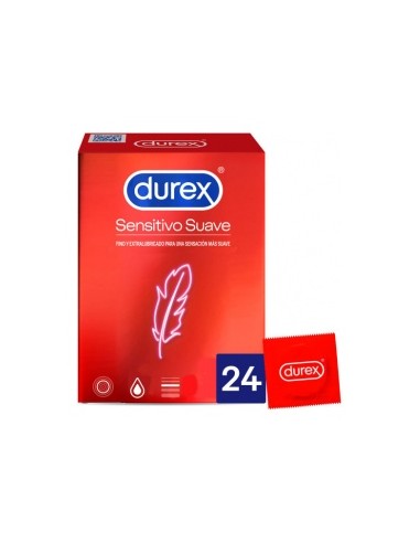 Durex® Sensitivo Suave Easy-On Preservativos 24Uds