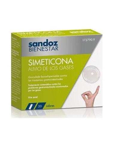 Sandoz Bienestar Simeticona Alivio Gases 20 Sobres