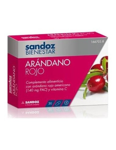 Sandoz Bienestar Arándano Rojo Cranberry 30Cáps