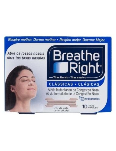 Breathe Right® Tiras Nasales Grandes 10Uds