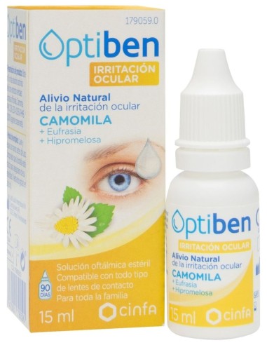 Optiben Ojos Irritados Estéril Sequedad Ocular Frasco 15Ml