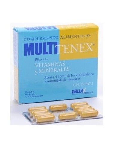 Multitenex 500 Mg 40 Capsulas