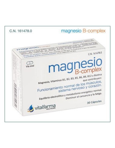 Magnesio B Complex 30 Cap Vitalfarma