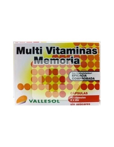 Vallesol Multi Vitaminas Memoria 40 Cápsulas