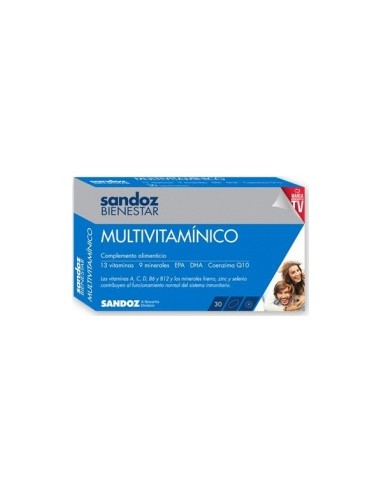 Sandoz Bienestar Multivitamínico 30 Cáps.