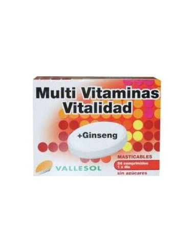 Vallesol Multivit+ Ginseng 24Comp Masticables