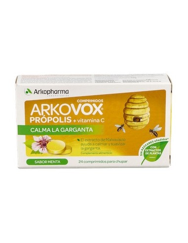Arkovox Própolis + Vitamina C Sabor Menta 24Comp